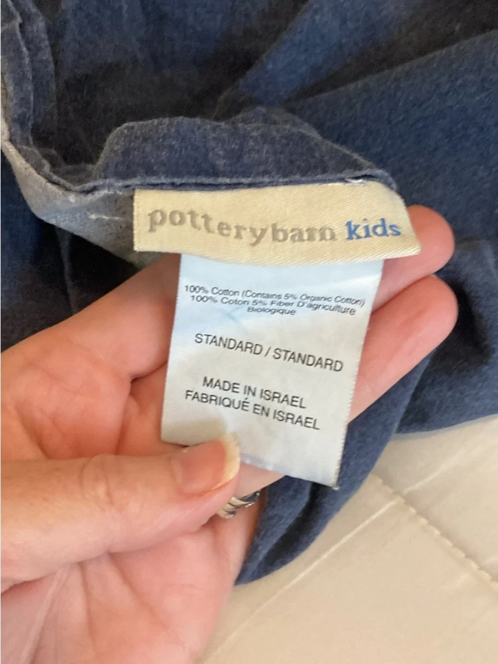 Pottery Barn Kids Navy and White Shark Comforter